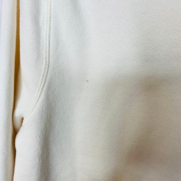 Cream Crew Neck Sweatshirt Poinsettia Applique Design Christmas Sz Medium - Picture 6 of 7